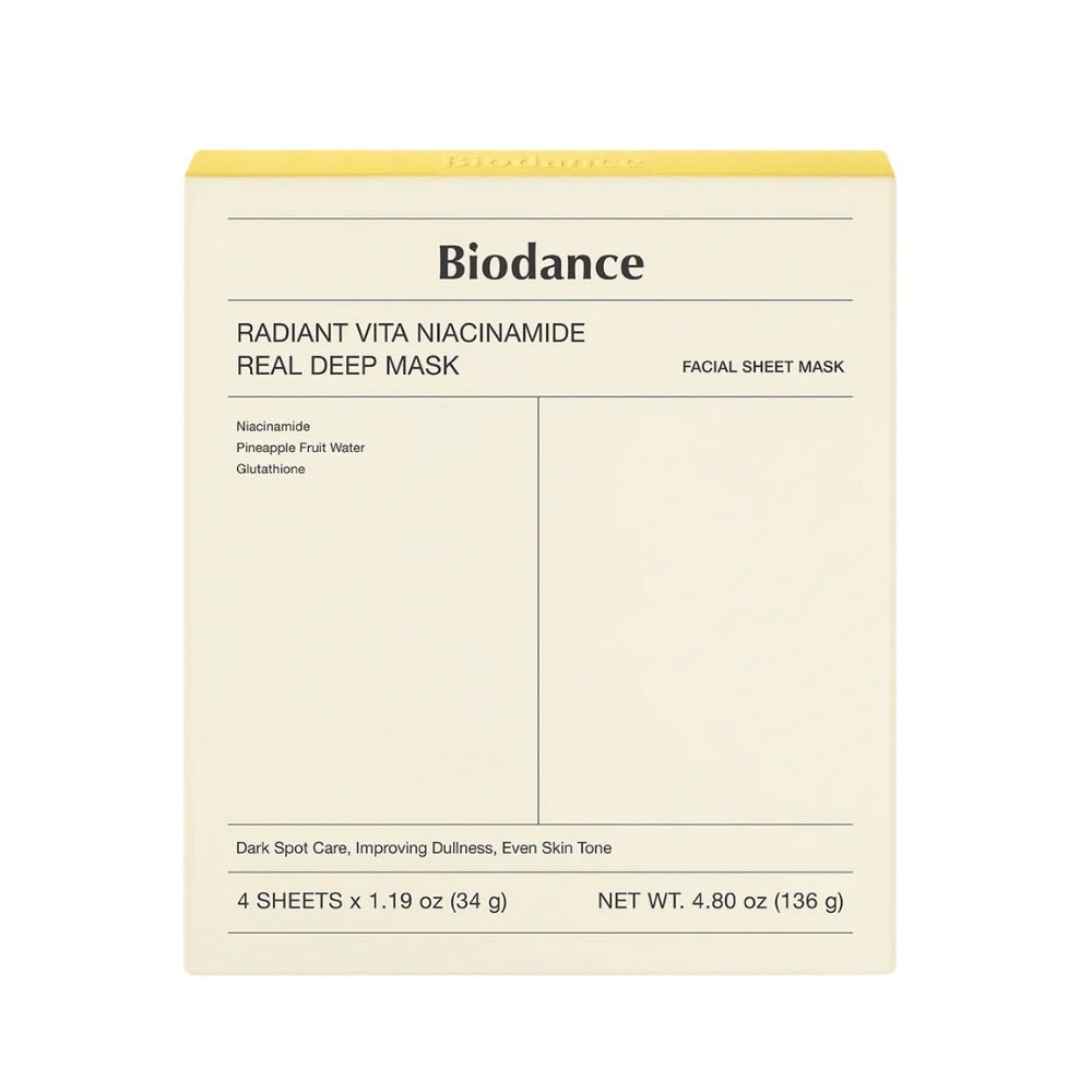 Biodance Radiant Vita Niacinamide Real Deep Mask (34g*4) - Beauty Tribe