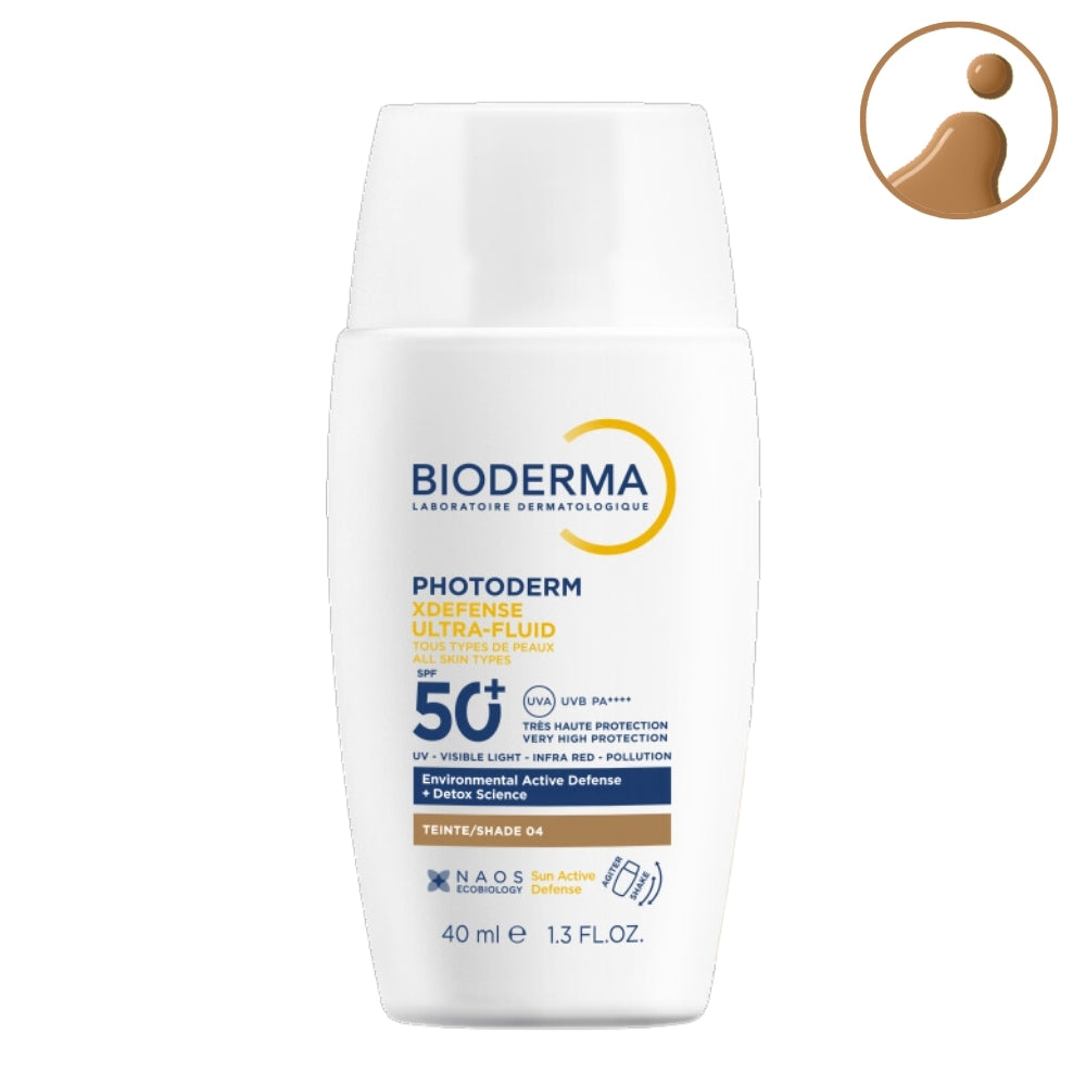 بيوديرما فوتوديرم إكس ديفينس سائل فائق الحماية من أشعة الشمس SPF50+ T04 بني 40 مل