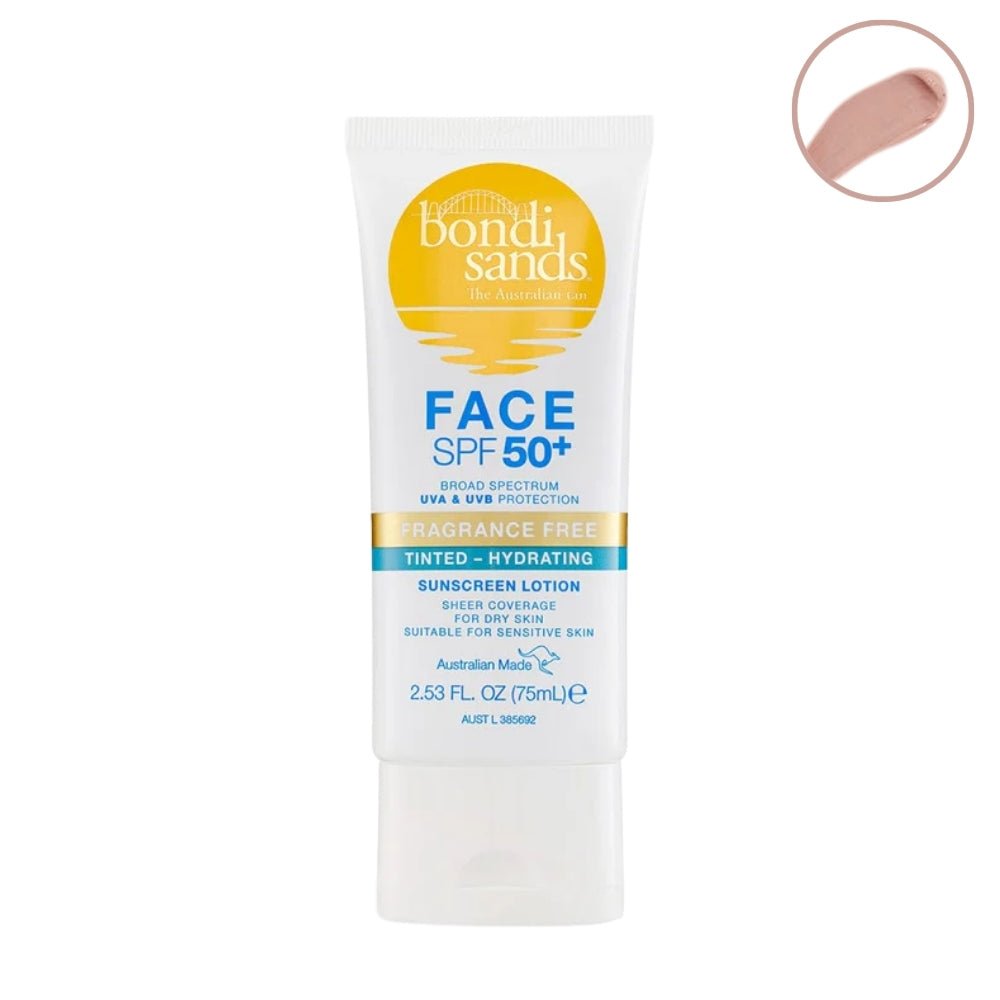 Bondi Sands SPF Fragrance Free 50+ Face Tinted - Hydrated 75ml - Beauty Tribe