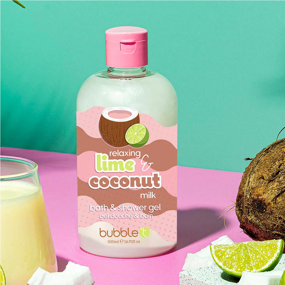 Bubble T Bath &amp; Shower Gel Coconut &amp; Lime 500ml
