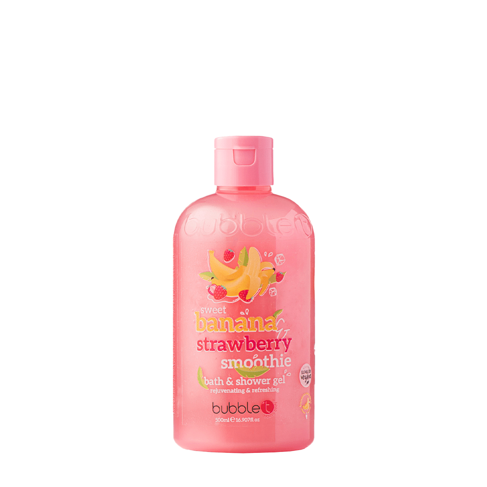 Bubble T Bath &amp; Shower Gel Strawberry &amp; Banana 500ml - Beauty Tribe