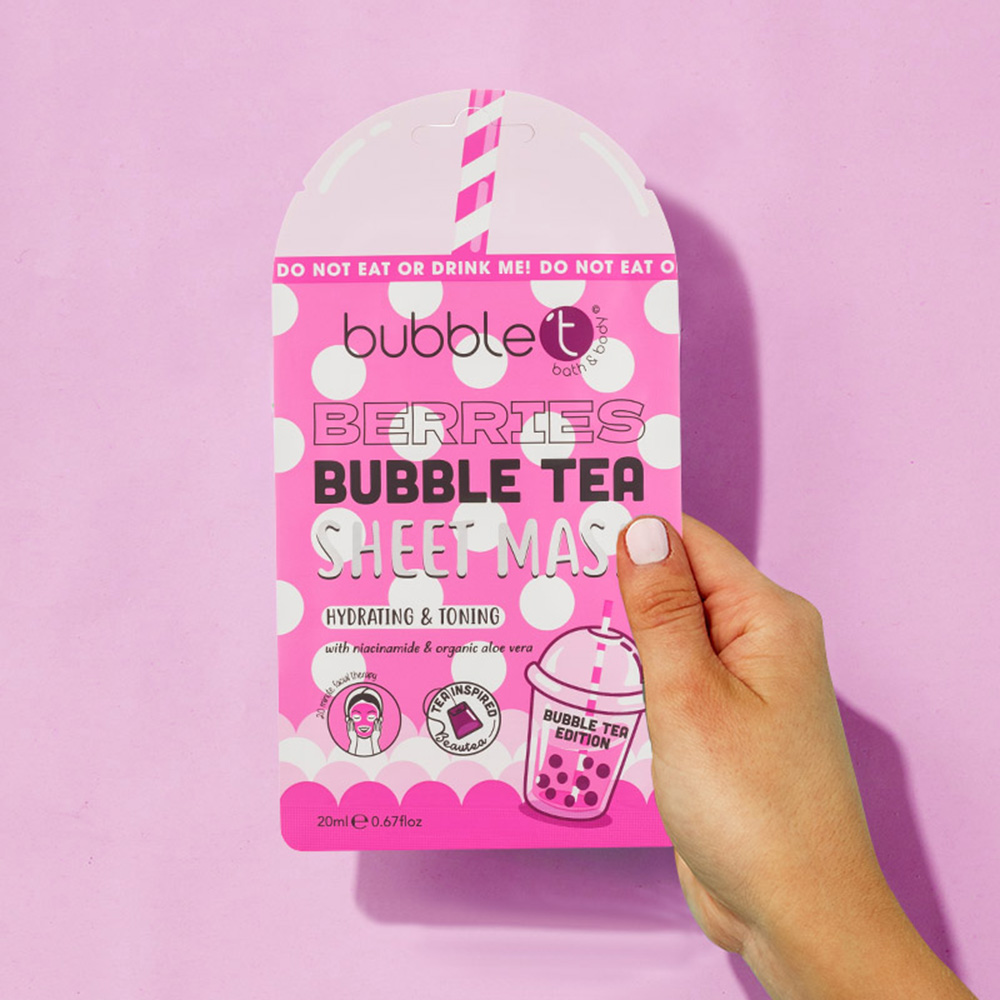 Bubble T Face Sheet Mask Berries With Aloe Vera &amp; Niacinamide 20ml