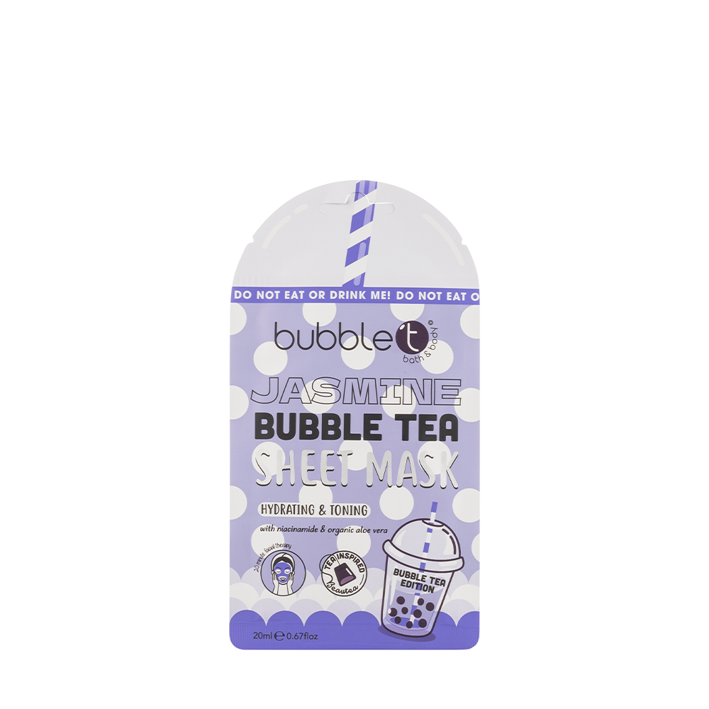Bubble T Face Sheet Mask Jasmine With Aloe Vera &amp; Niacinamide 20ml