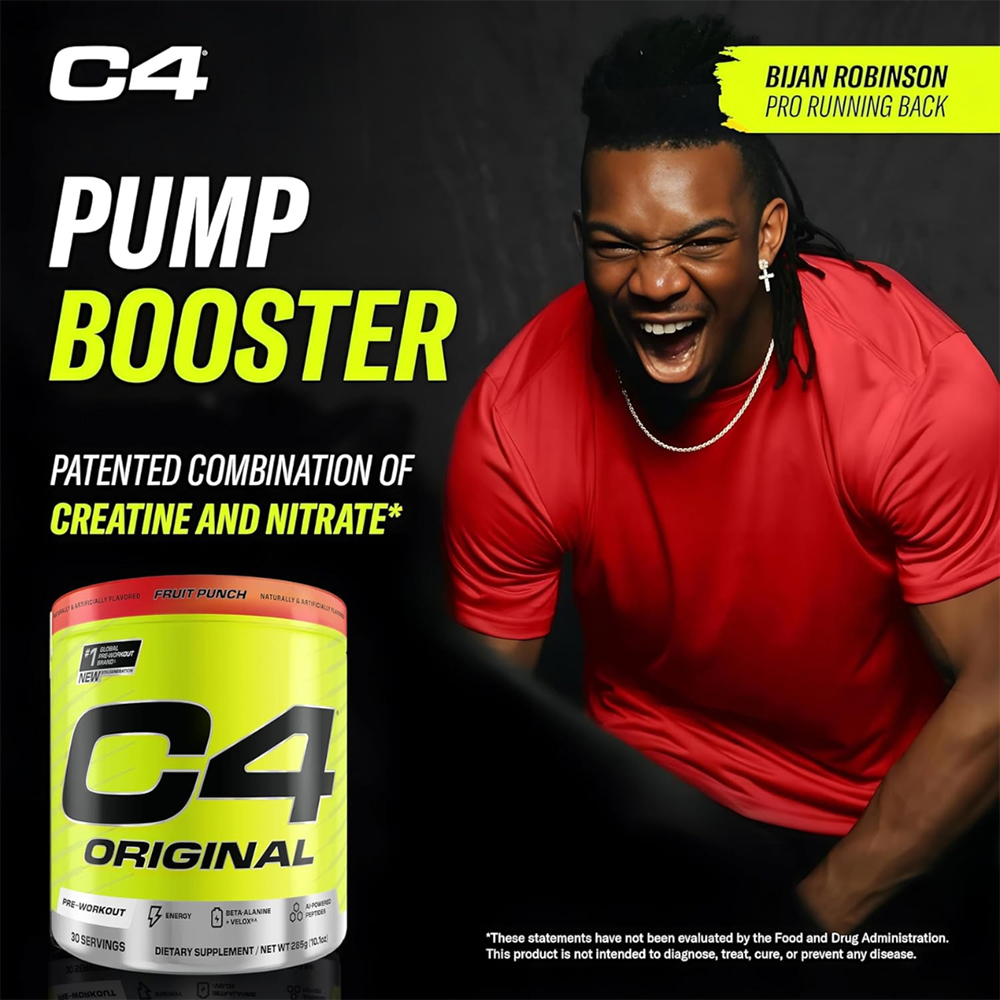 C4 Original Pre Workout Powder Fruit Punch Flavor – 30 Servings