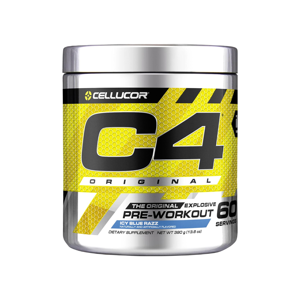 C4 Original Pre Workout Powder Icy Blue Razz Flavor – 50 Servings