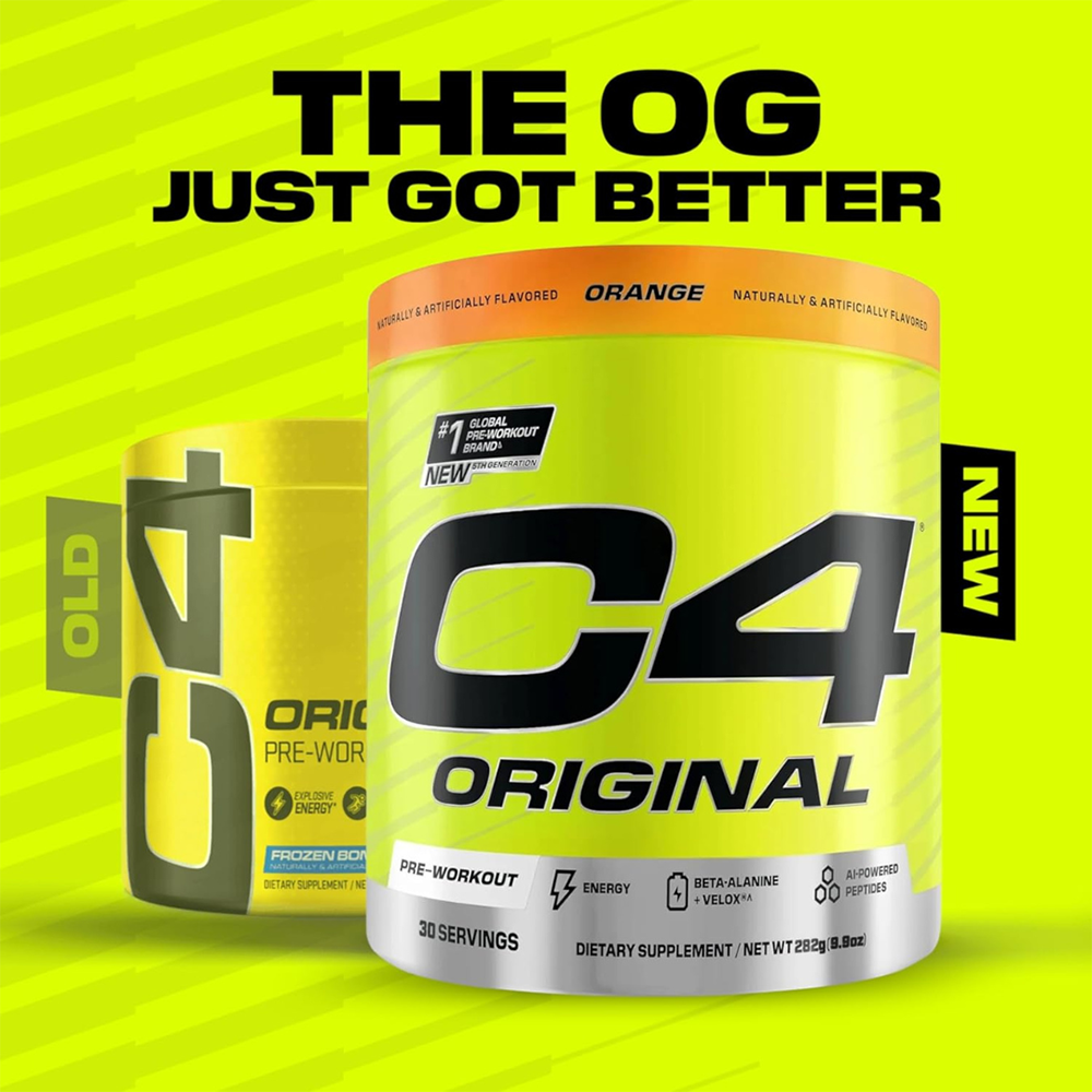 C4 Original Pre Workout Powder Orange Burst Flavor – 30 Servings