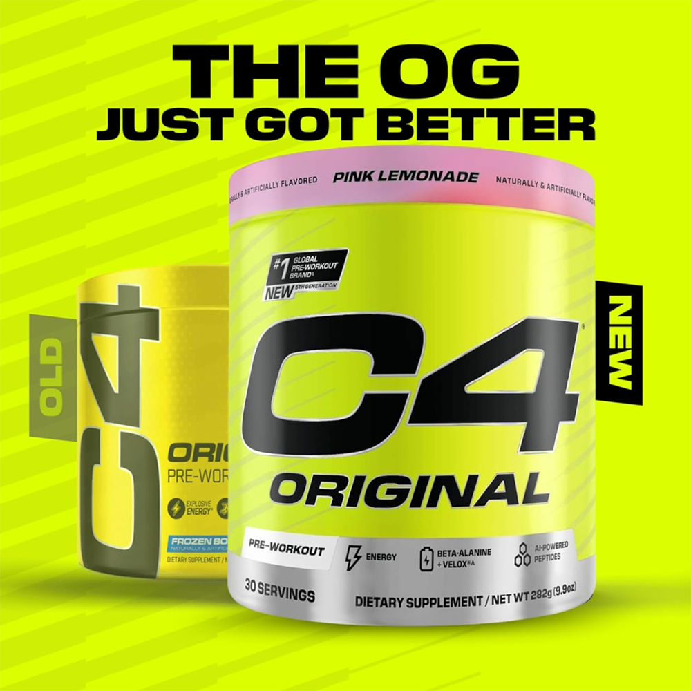 C4 Original Pre Workout Powder Pink Lemonade Flavor – 30 Servings