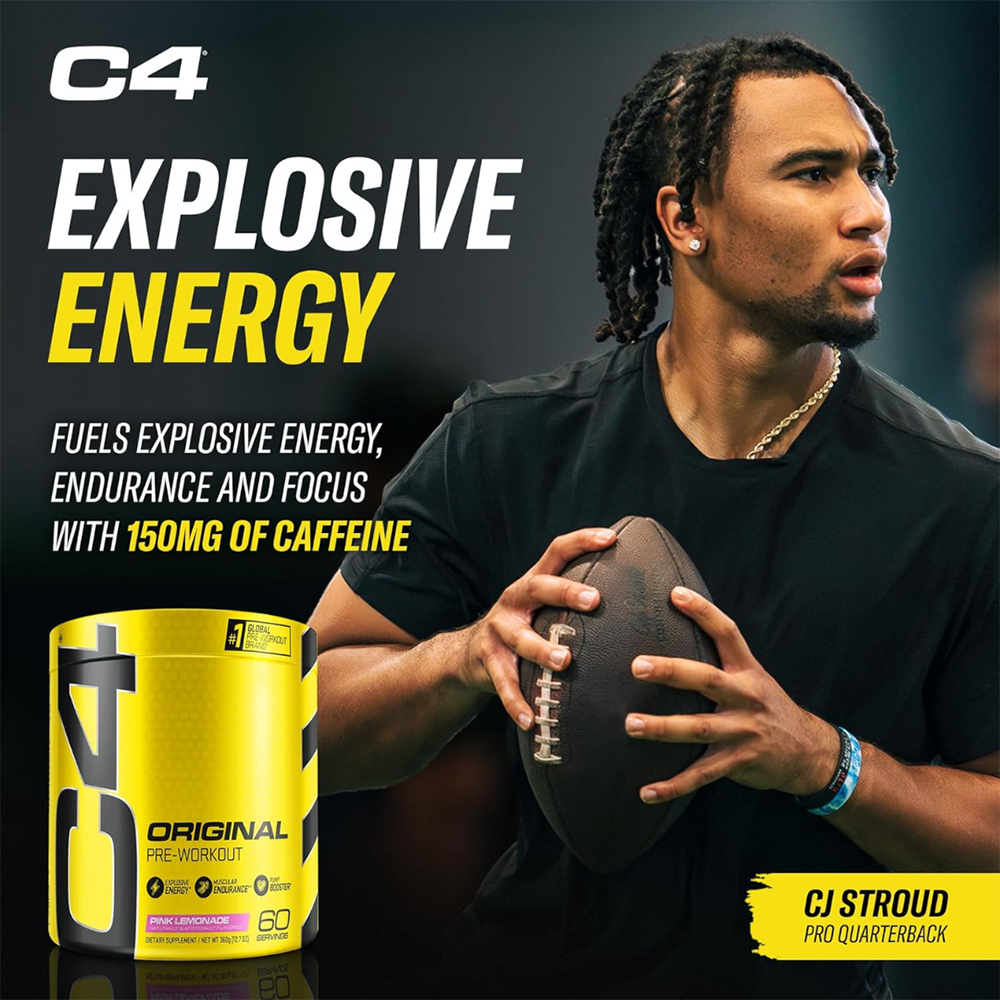 C4 Original Pre Workout Powder Pink Lemonade Flavor – 50 Servings