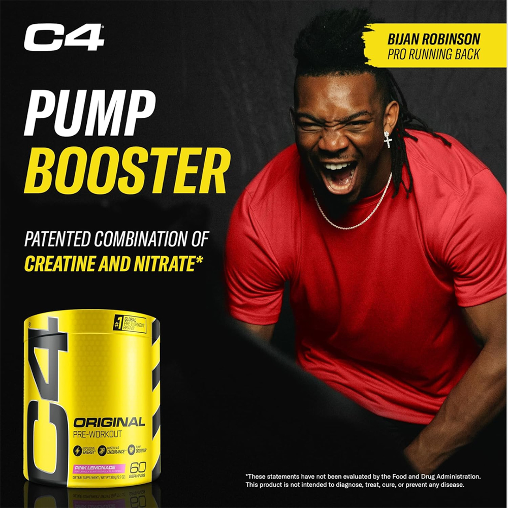 C4 Original Pre Workout Powder Pink Lemonade Flavor – 50 Servings