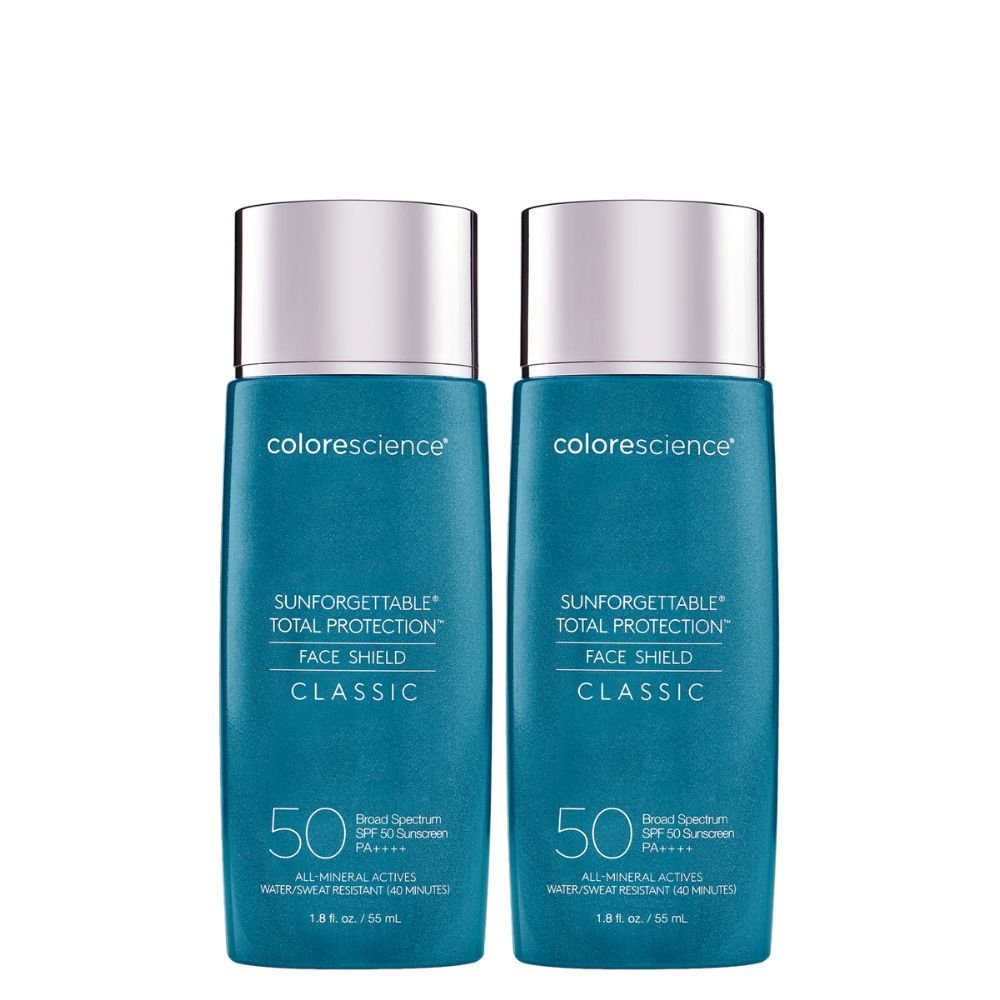 Colorescience Sunforgettable Total Protection Face Shield Classic SPF 50 55ml 2 Pack Set - Beauty Tribe