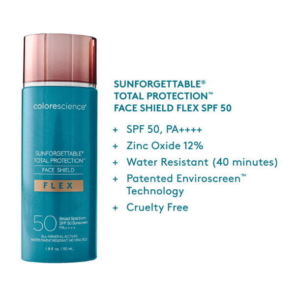 Colorescience Sunforgettable Total Protection Face Shield Flex SPF 50 Medium 55ml - Beauty Tribe