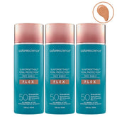 Colorescience Sunforgettable Total Protection Face Shield Flex SPF 50 Tan 55ml 3 Pack Set - Beauty Tribe