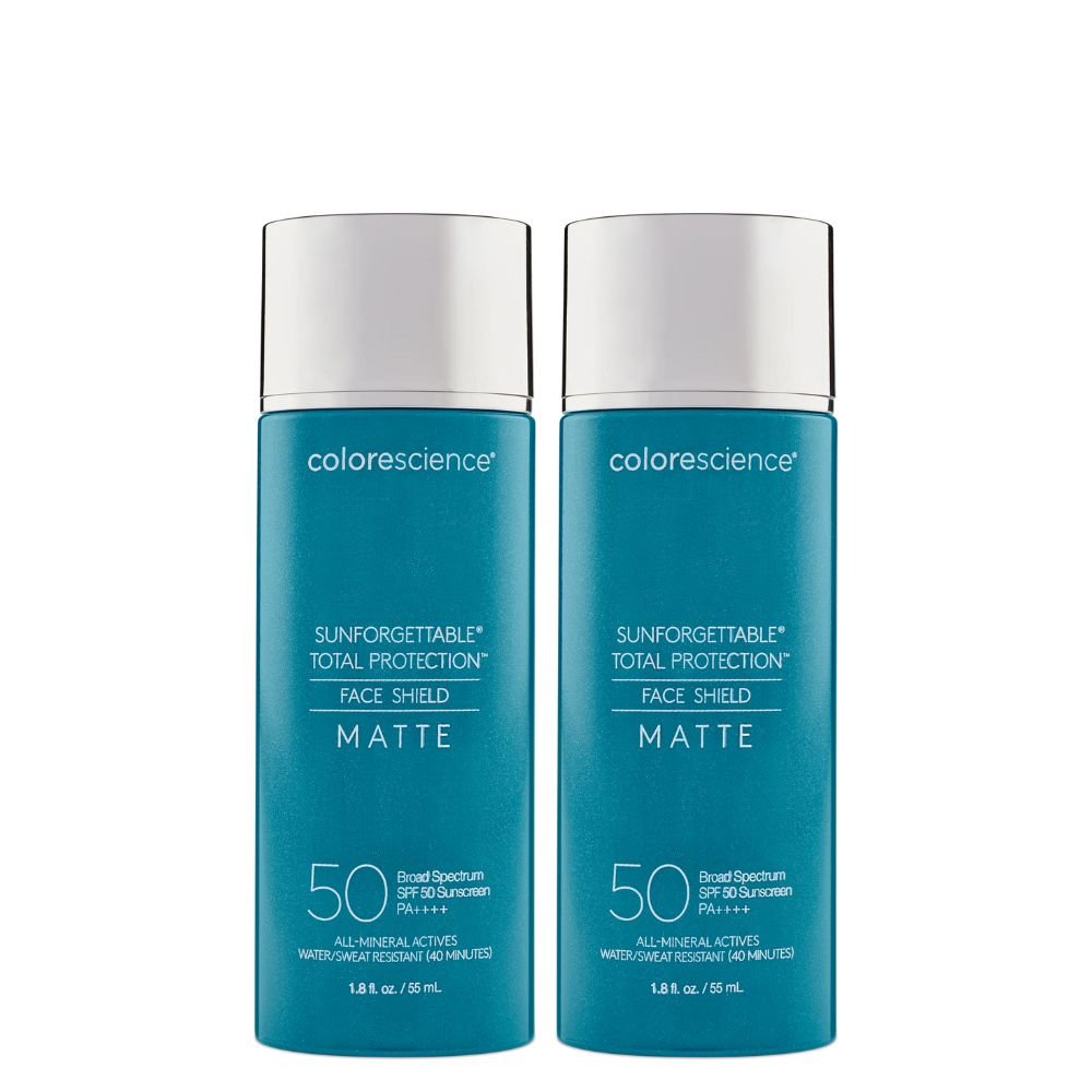 Colorescience Sunforgettable Total Protection Face Shield Matte SPF 50 55ml 2 Pack Set - Beauty Tribe