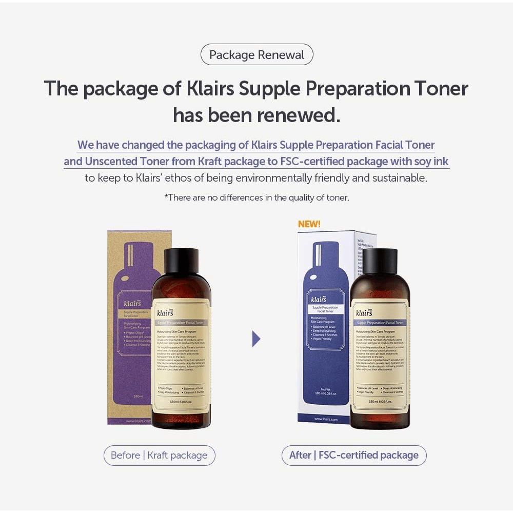 Dear Klairs Supple Preparation Facial Toner 180ml - Beauty Tribe