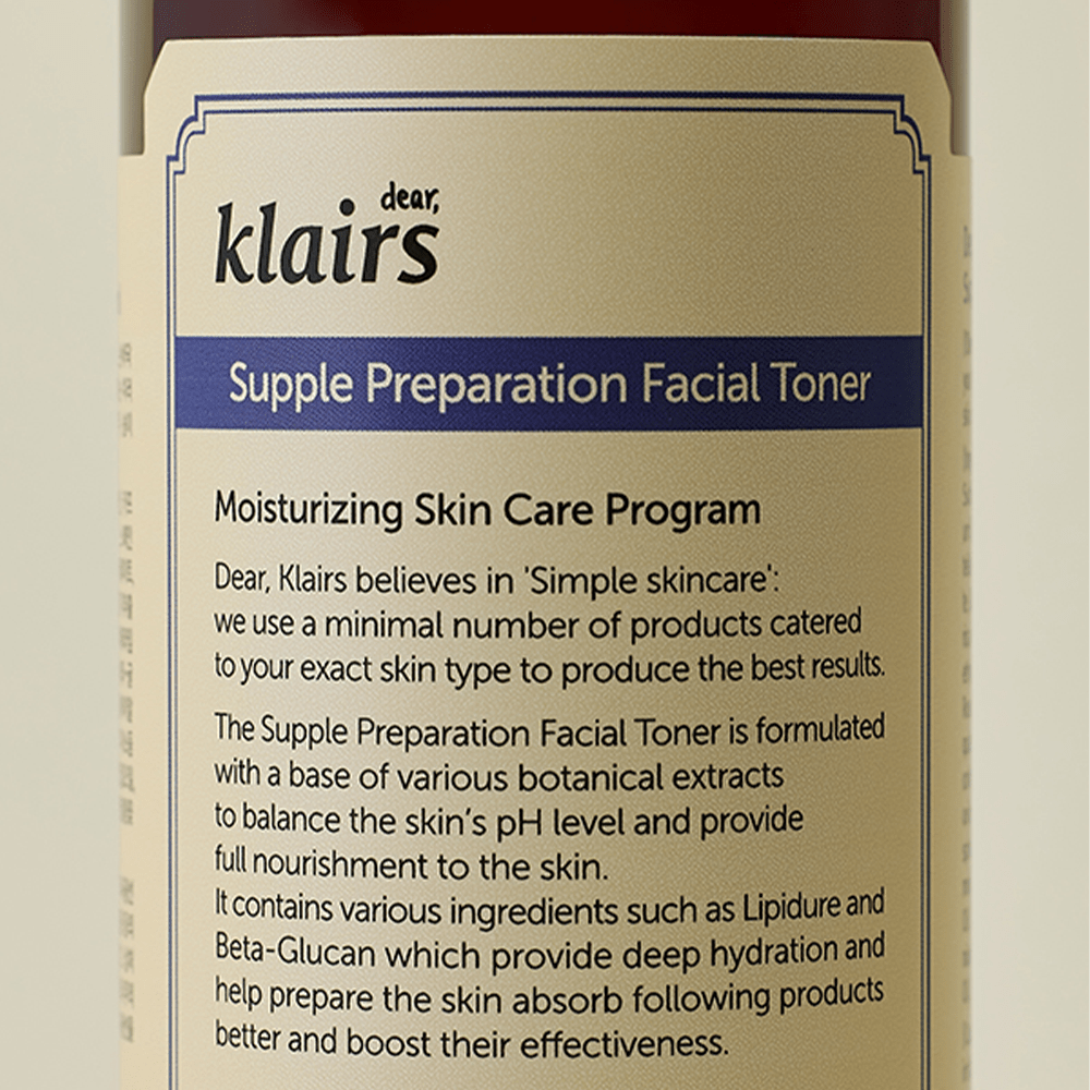 Dear Klairs Supple Preparation Facial Toner 180ml - Beauty Tribe