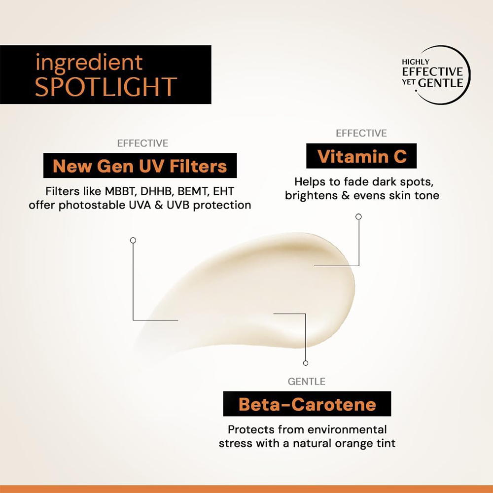 Deconstruct 5% Vitamin C Gel Sunscreen for Oily Skin SPF 50 PA++++ | Brightens Skin Tone | New Gen UV Filters | Lightweight &amp; Non-greasy | In vivo tested | For Men &amp; Women - 50g