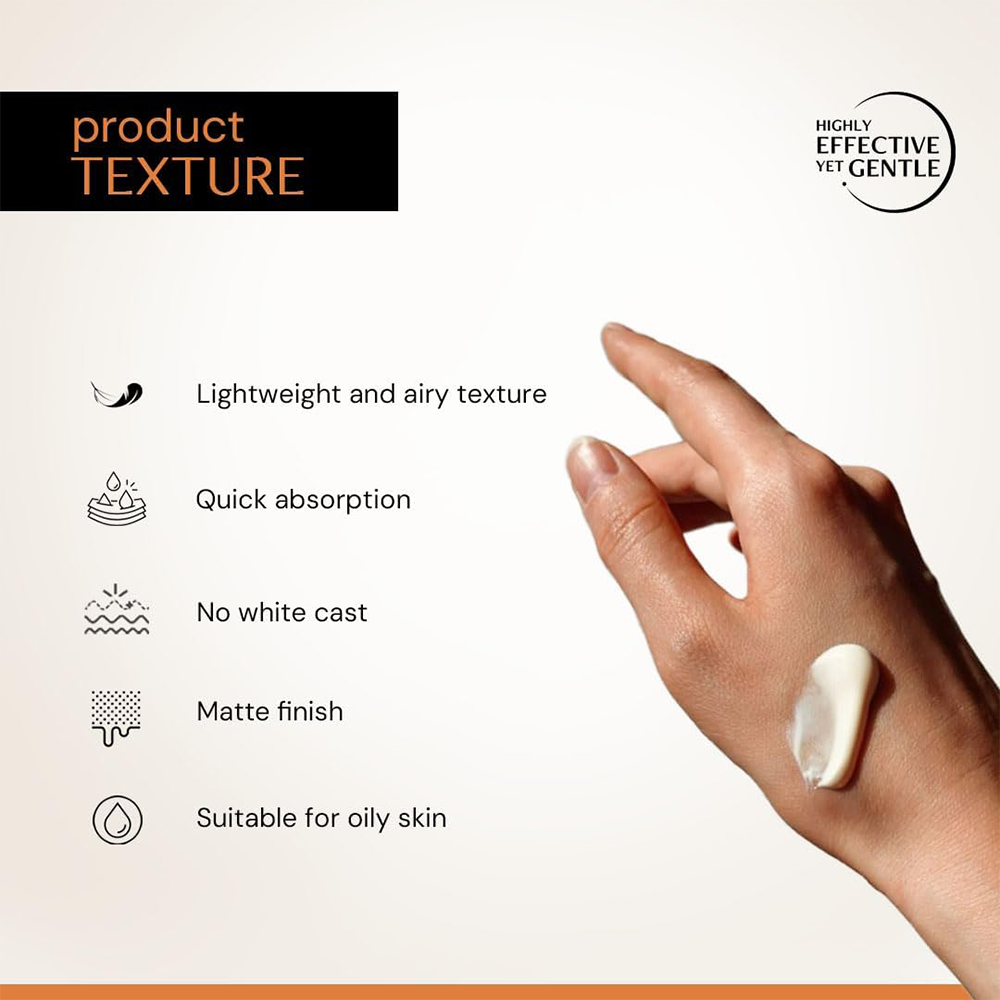Deconstruct 5% Vitamin C Gel Sunscreen for Oily Skin SPF 50 PA++++ | Brightens Skin Tone | New Gen UV Filters | Lightweight &amp; Non-greasy | In vivo tested | For Men &amp; Women - 50g