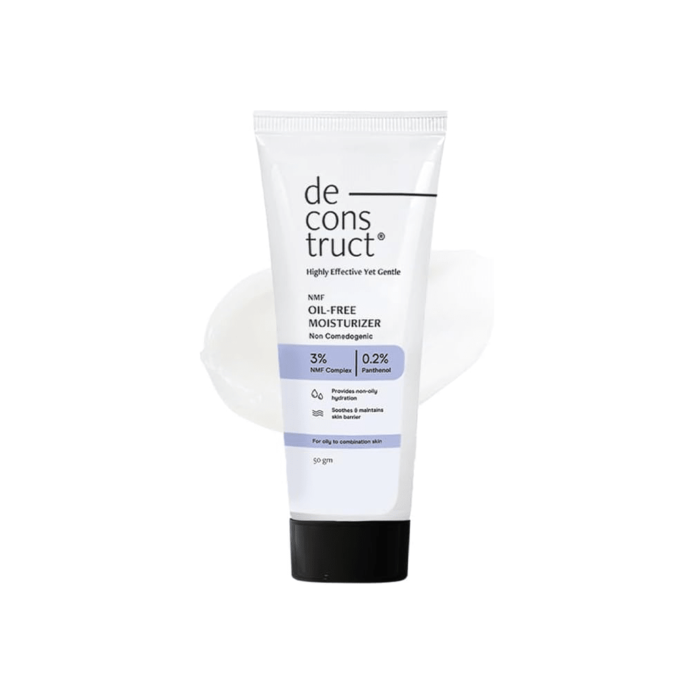 Deconstruct Oil-Free Moisturizer | Non Sticky, Lightweight, Non-Comedogenic &amp; Fast-Absorbing | Tested for 72H Hydration | For Oily, Acne-Prone &amp; Sensitive Skin |50g - Beauty Tribe