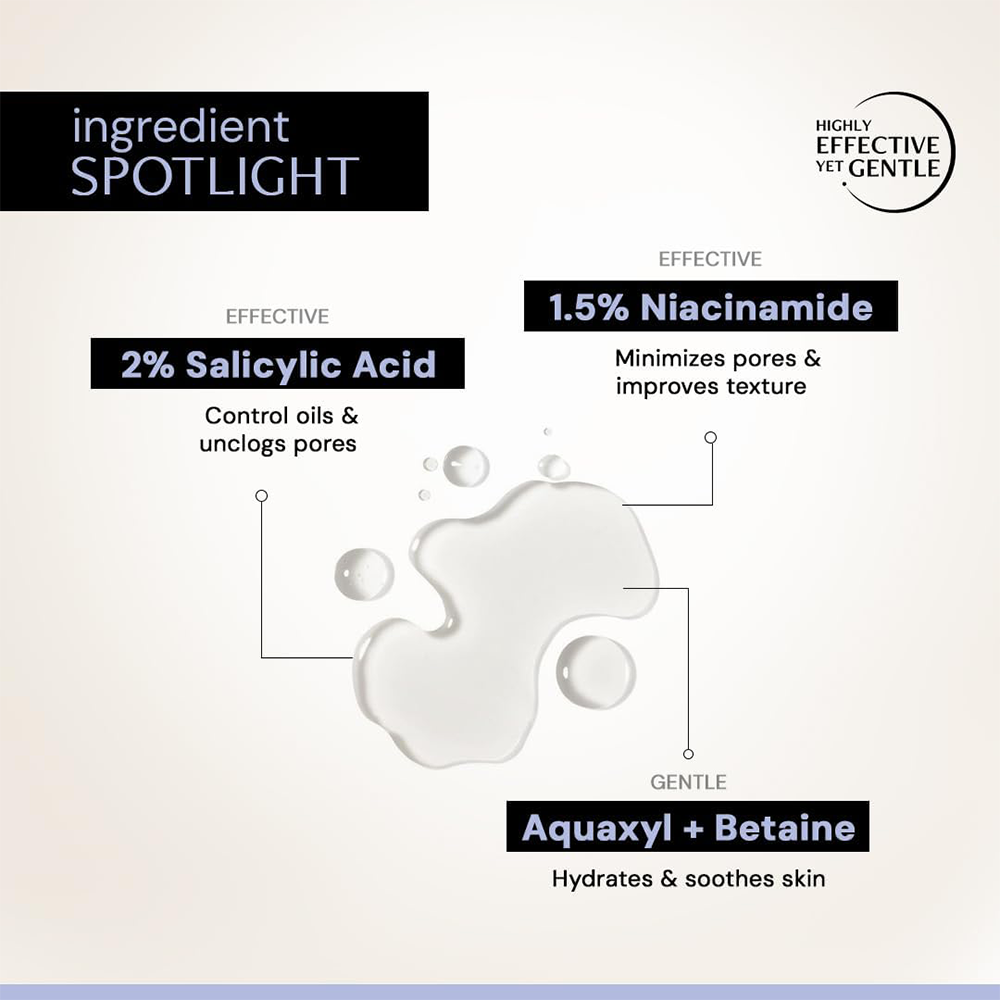 Deconstruct Salicylic Acid Oil Control Face Wash | 0.5% Salicylic Acid +1% Niacinamide | Fragrance-free Face Wash for Oily, Acne &amp; Pimple Prone Skin | pH Balanced &amp; SLS &amp; Paraben Free| 100 ml