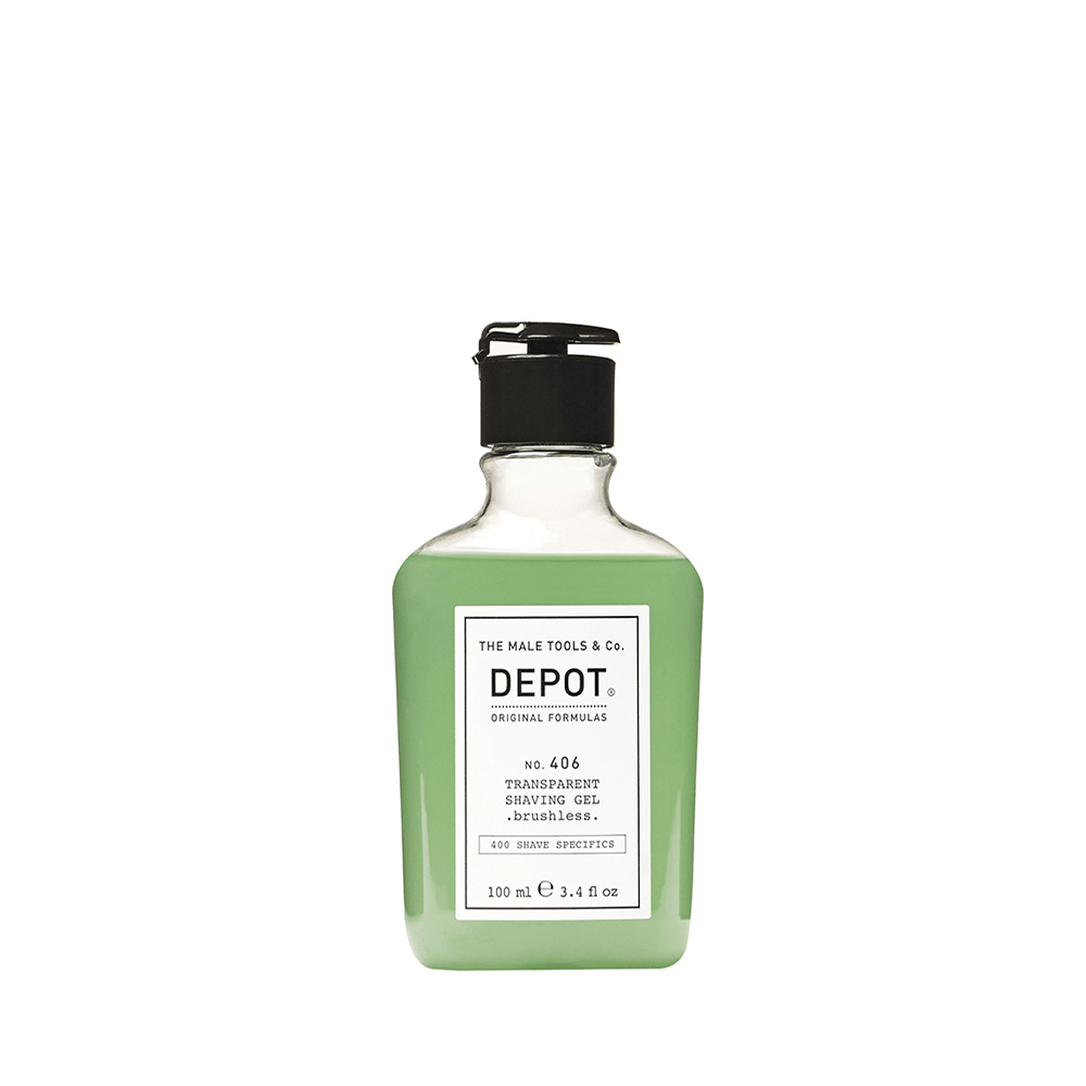 Depot 406 Transparent Shaving Gel Brushless 100ml - Beauty Tribe
