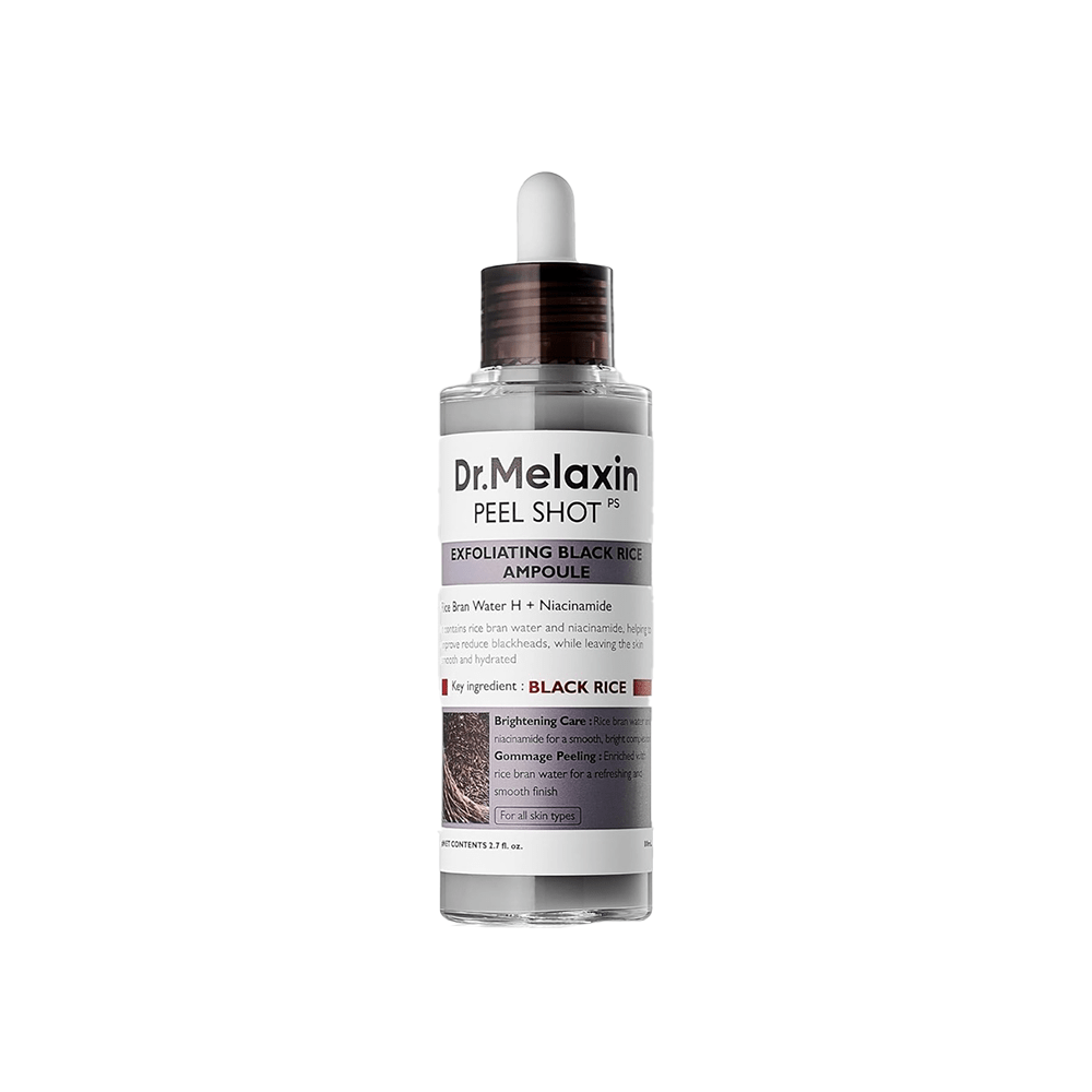 Dr. Melaxin Peel Shot Exfoliating Black Rice Ampoule 80ml - Beauty Tribe