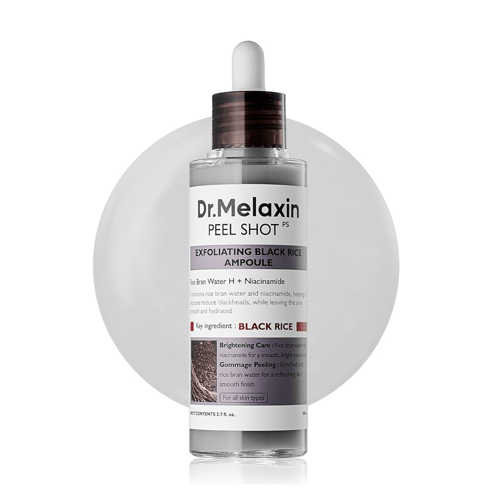 Dr. Melaxin Peel Shot Exfoliating Black Rice Ampoule 80ml - Beauty Tribe