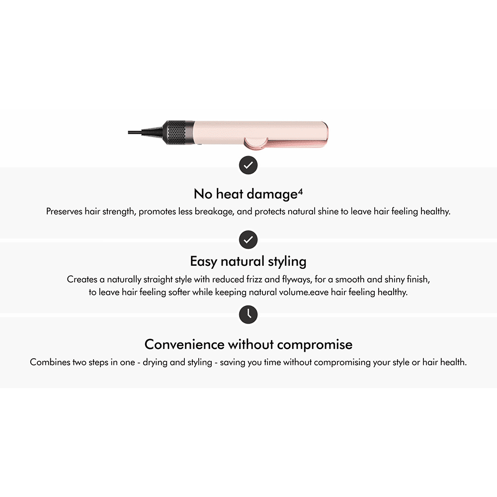 Dyson Airstrait™ Dryer and Straightener Ceramic Pink/Rose Gold - Beauty Tribe