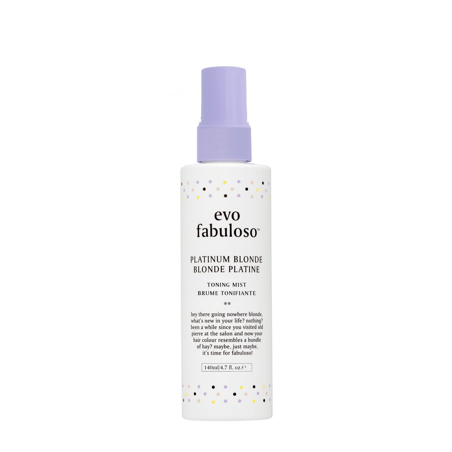 Evo Fabuloso platinum blonde toning mist 140ml - Beauty Tribe