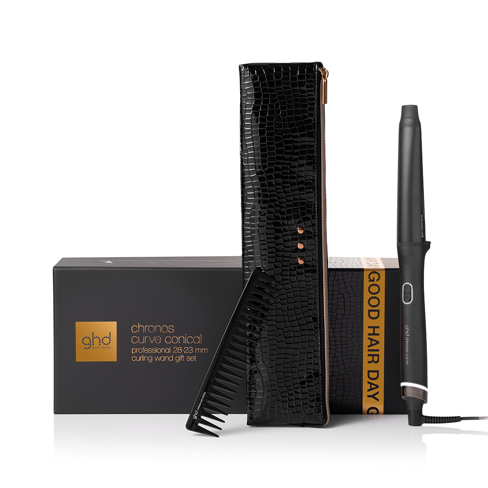 GHD Curve Chronos Conical Wand Gift Set - Black