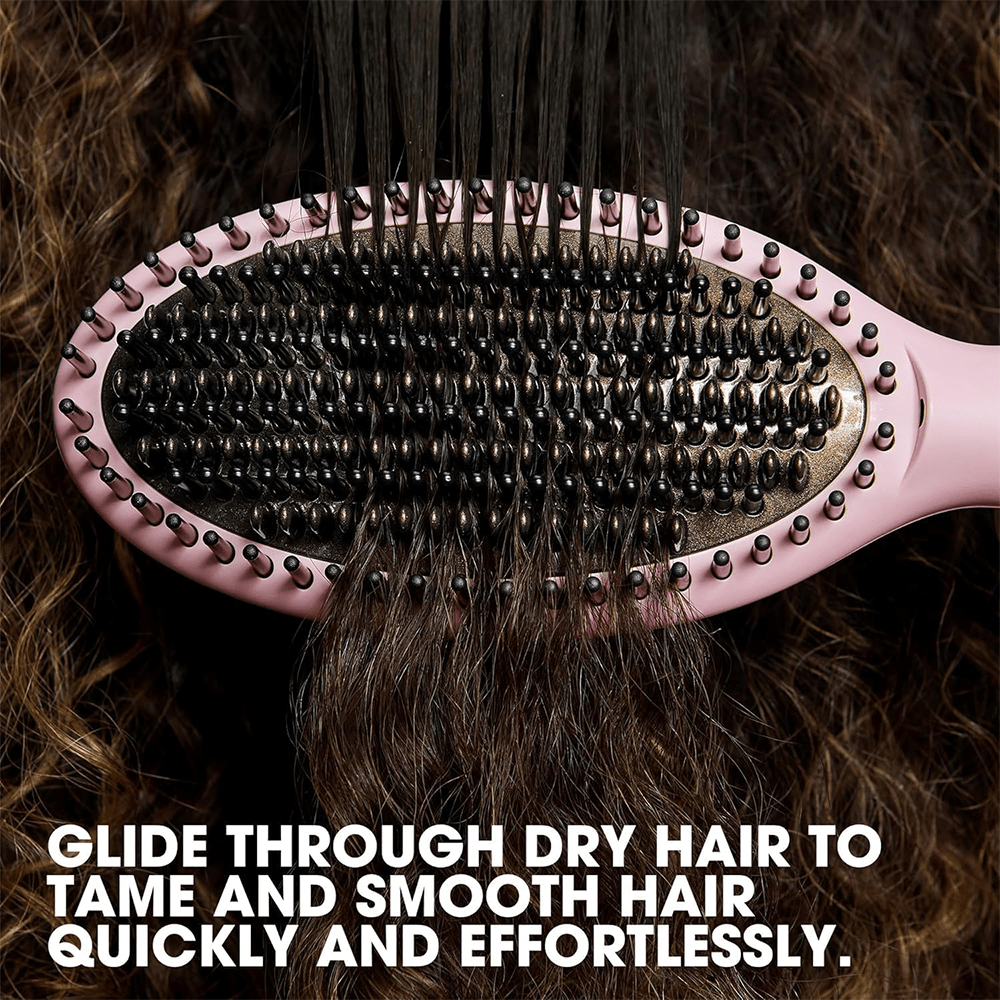 ghd Glide Hot Brush Pink Collection Professional Smoothing &amp; Detangling Hot Brush - Beauty Tribe