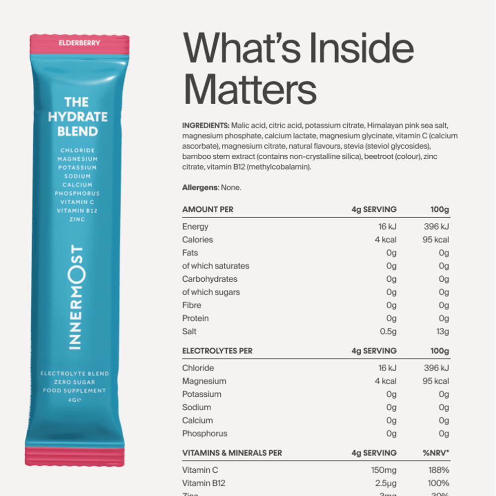 Innermost The Hydrate Blend | 30 Servings | Elderberry (vegan) - Beauty Tribe
