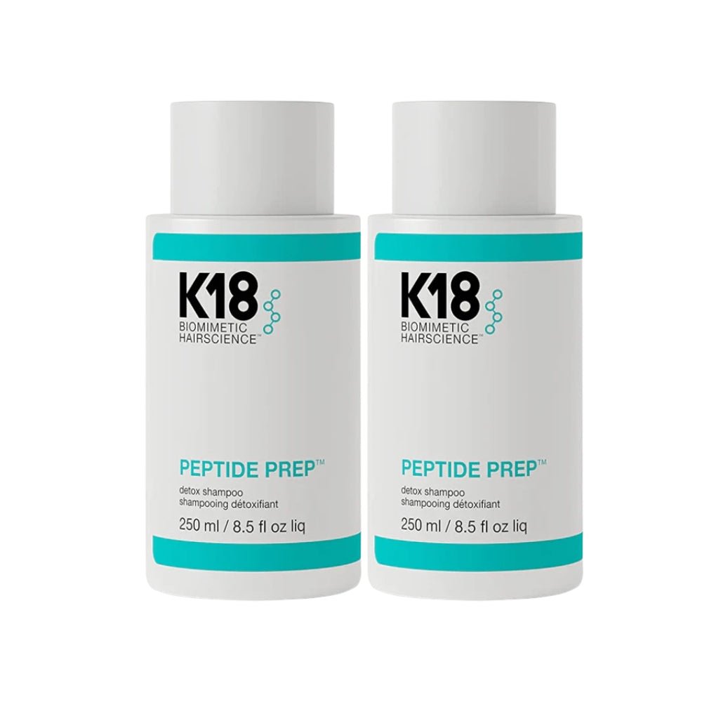 K18 PEPTIDE PREP Detox Shampoo 250ml 2 Pack Set - Beauty Tribe
