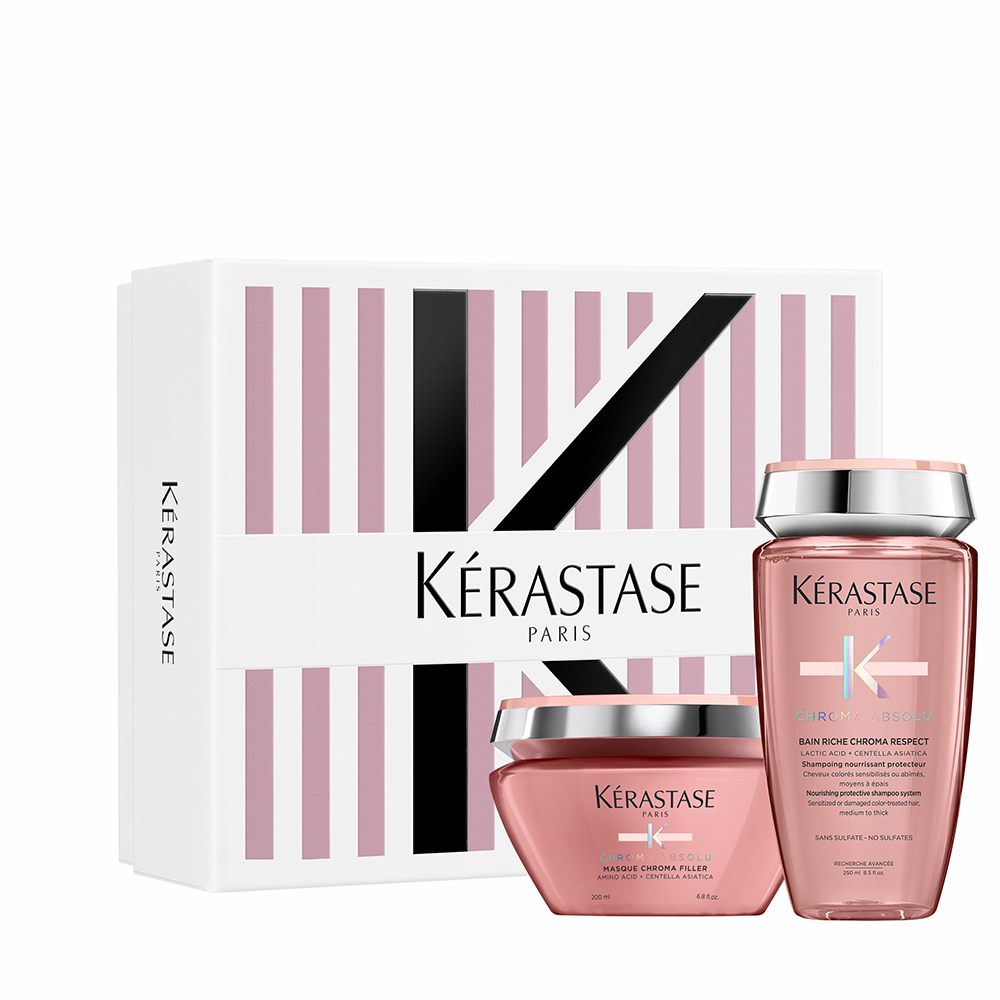 Kerastase Chroma Absolu  Fortifying Duo to neutralize Brassy Highlighted Hair