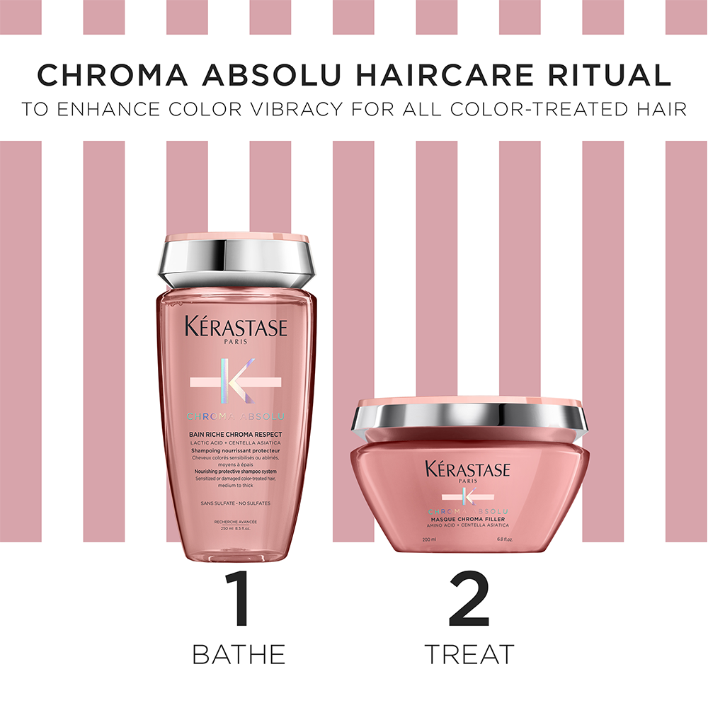 Kerastase Chroma Absolu  Fortifying Duo to neutralize Brassy Highlighted Hair