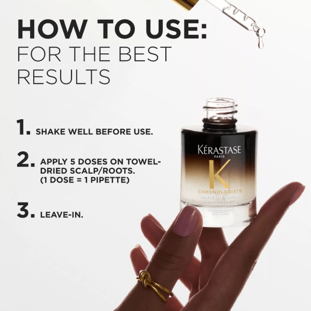 Kérastase Chronologiste Serum Longevity Potion For Hair Weakened By Signs Of Aging 30 ml - Beauty Tribe
