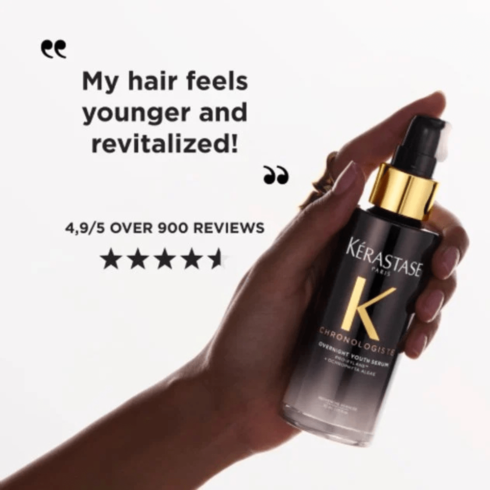 Kérastase Chronologiste Serum Overnight Youth Serum For Hair Weakened By Signs Of Aging 90 ml - Beauty Tribe