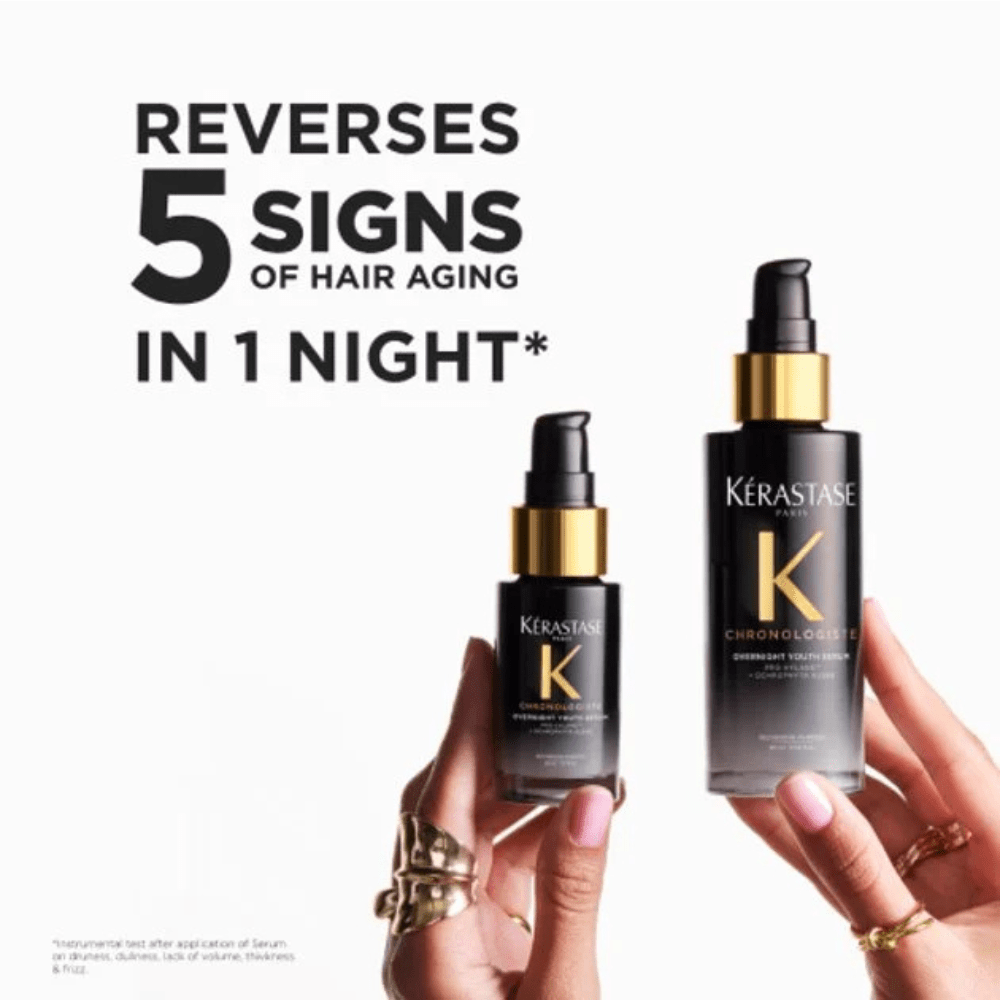 Kérastase Chronologiste Serum Overnight Youth Serum For Hair Weakened By Signs Of Aging 90 ml - Beauty Tribe