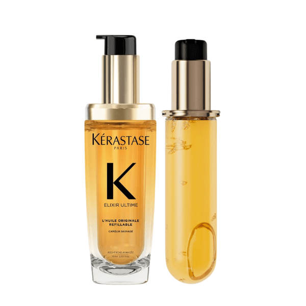 Kerastase Elixir Ultime Original Refillable Hair Oil &amp; Refill 75ml Set - Beauty Tribe