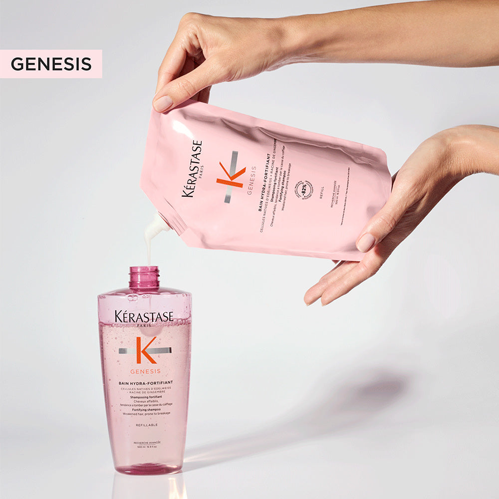 Kerastase Genesis Bain Riche Shampoo Refill Pouch for Anti-Hair Fall 500ml