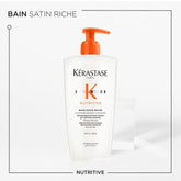 Kerastase Nutritive Bain Satin Riche Shampoo For Dry Hair 500ml - Beauty Tribe