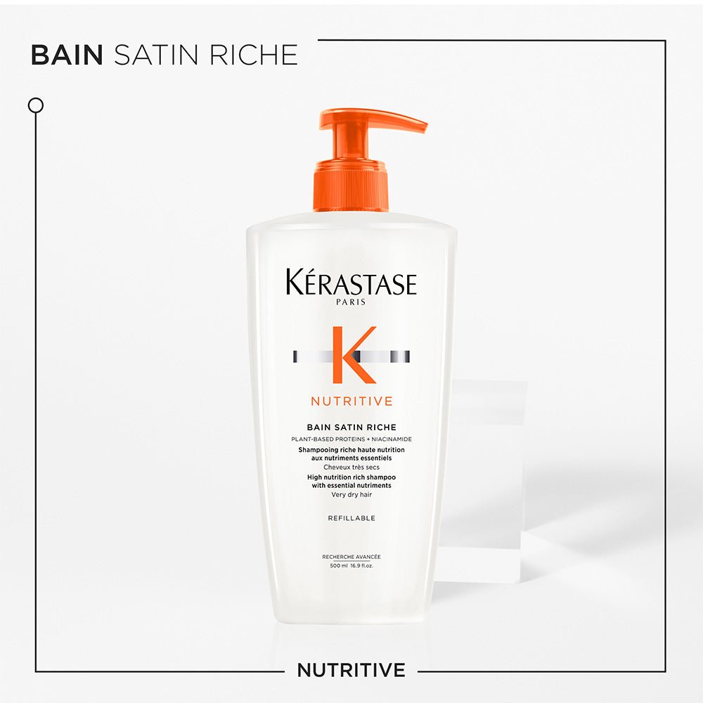 Kerastase Nutritive Bain Satin Riche Shampoo For Dry Hair 500ml - Beauty Tribe