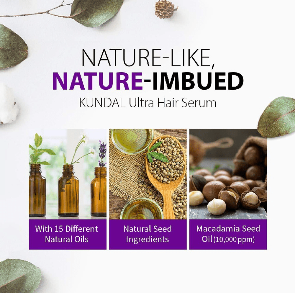 Kundal Macadamia Damage Care Solution Premium Hair Essential Oil Ultra Serum Fuzzy Navel 100 ml - Beauty Tribe