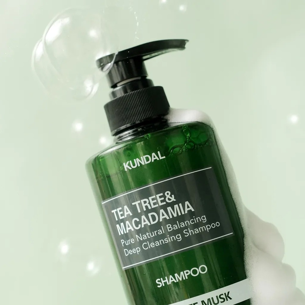 Kundal Tea Tree &amp; Macadamia Deep Cleansing Ph Balanced Shampoo For Oily Scalp White Musk 500 ml