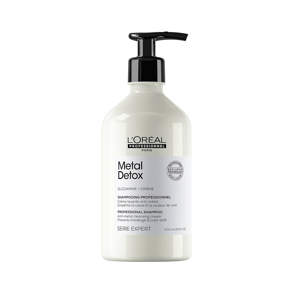 L’Oreal  Professionnel Metal Detox Sulfate Free Shampoo with Glicoamine &amp; Ionene for Hair Breakage 500 ml