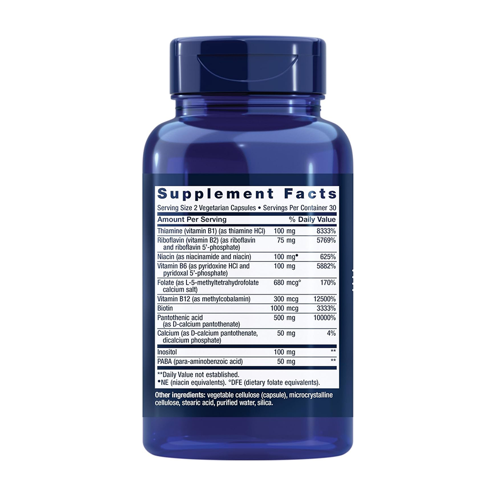 Life Extension Bioactive Complete B-Complex for Energy – 60 Veg Caps