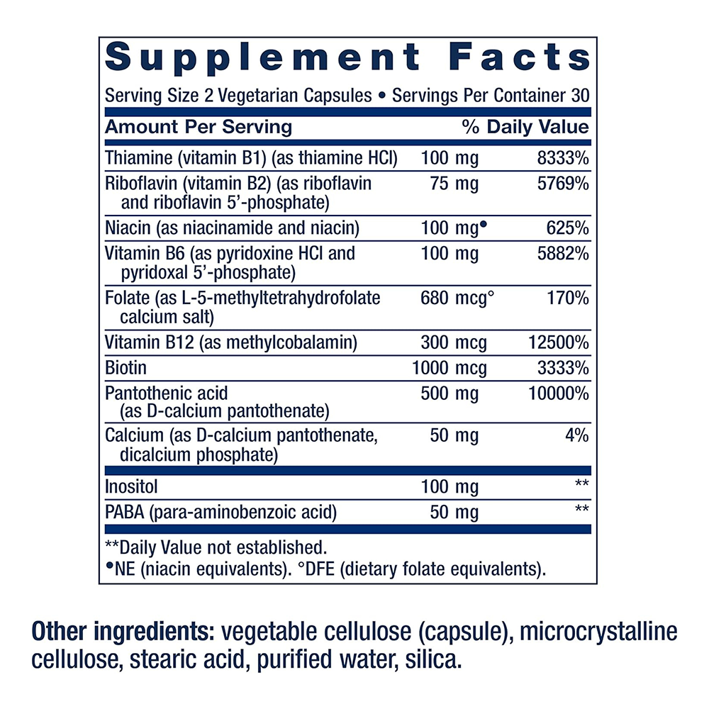 Life Extension Bioactive Complete B-Complex for Energy – 60 Veg Caps