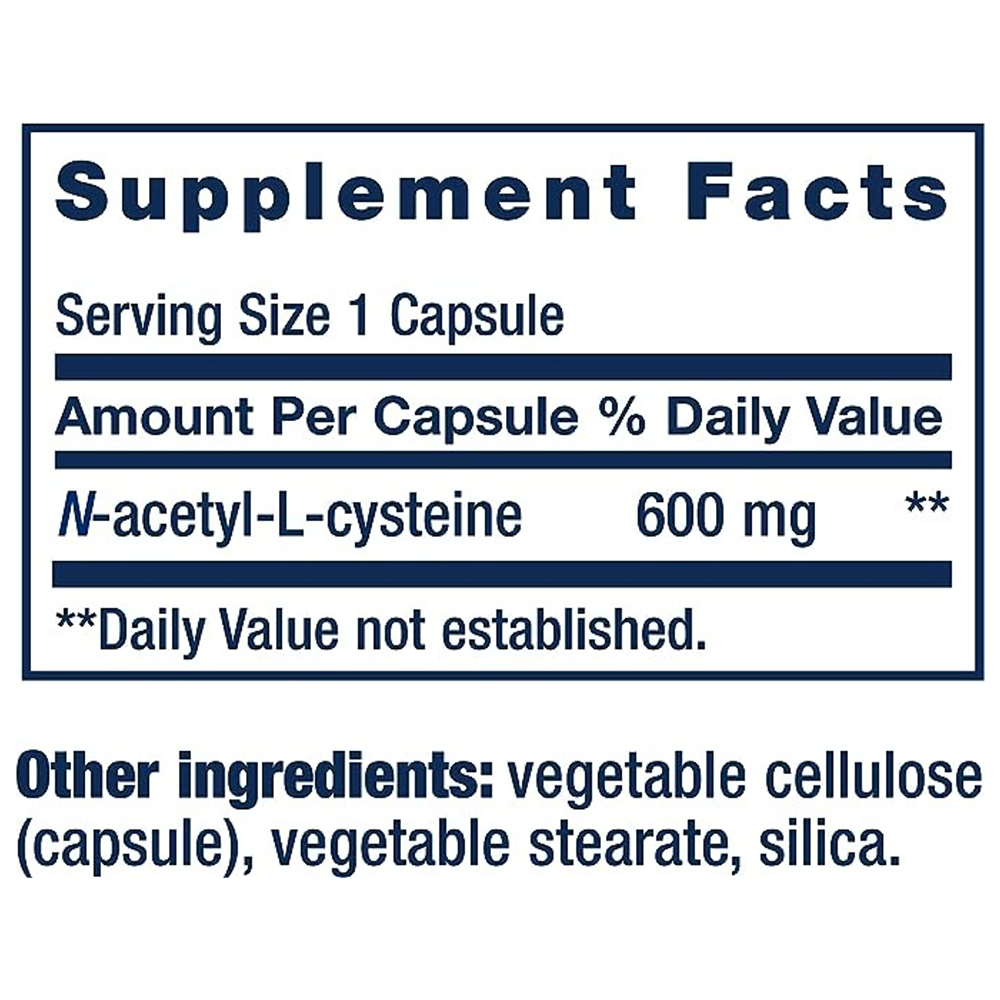 Life Extension N-Acetyl-L-Cysteine 600 mg – 60 Veg Caps