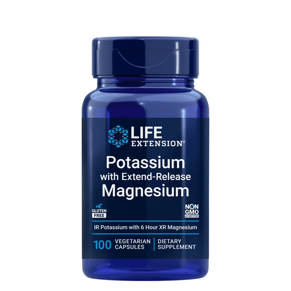 Life Extension Potassium with Extended-Release Magnesium – 100 Veg Caps