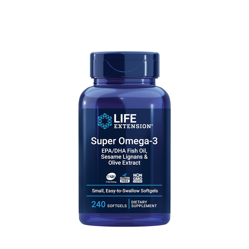Life Extension Super Omega-3 EPA/DHA Fish Oil – 240 Softgels