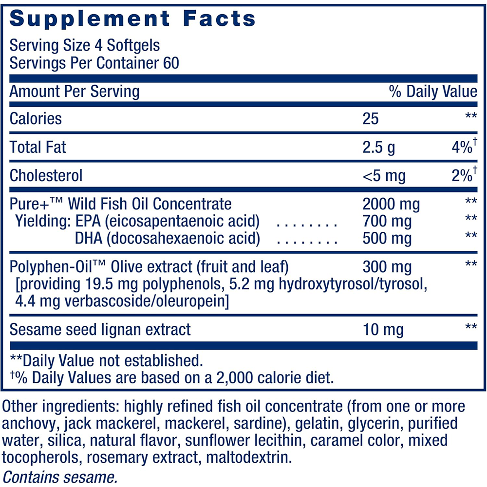 Life Extension Super Omega-3 EPA/DHA Fish Oil – 240 Softgels